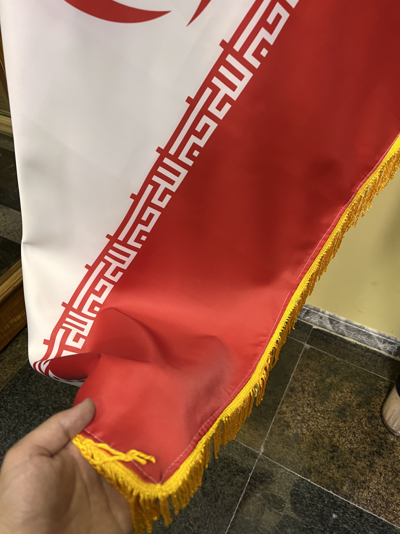 پرچم تشریفات ساتن مات با پایه خورشیدی
