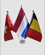 پرچم رومیزی 3 میله کریستال