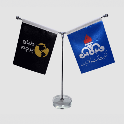 پرچم رومیزی مدل T کریستال استیل