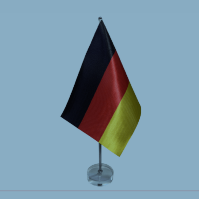 پرچم رومیزی تک میله تلسکوپی کریستال استیل