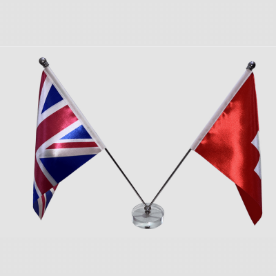 پرچم رومیزی دو میله کریستال