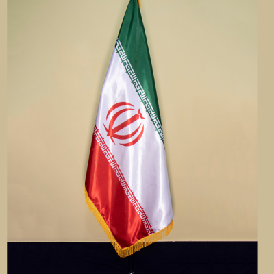 پرچم تشریفات ایران با پایه آفتابگردون کروم