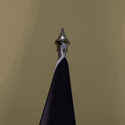 پرچم تشریفات لمینت ریشه دار (چاپ اختصاصی با پایه افتابگردون کروم )